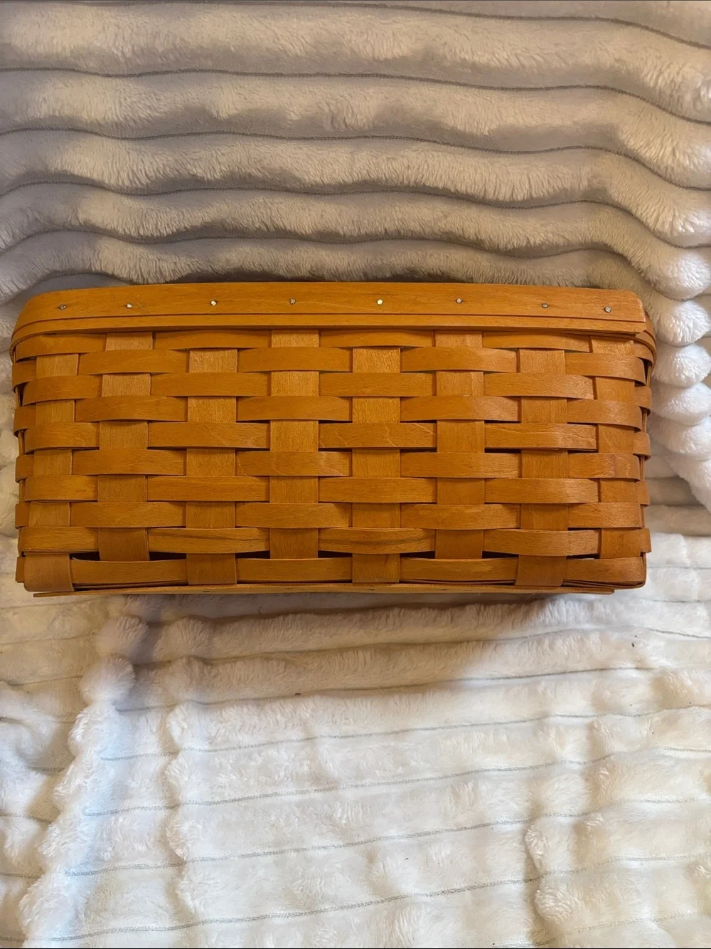2000 Longaberger Vanity Basket with two Plastic Protectors Combo
